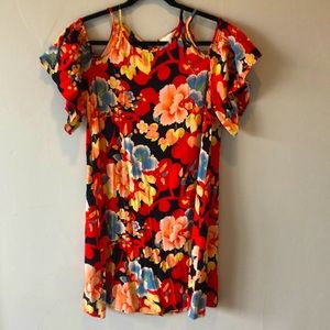 LOFT Red Off the Shoulder Dress